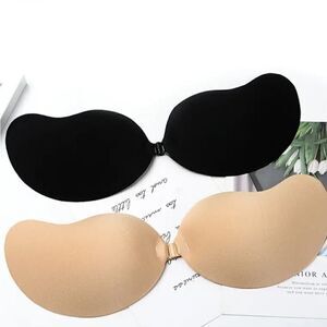 Womens Mango Shaped Self Adhesive Bra Seamless Chest Cover for Backless Dresse
